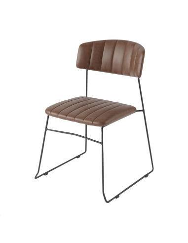 Chaises marron Mundo (lot de 4)