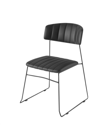 Chaises noires Mundo (lot de 4)