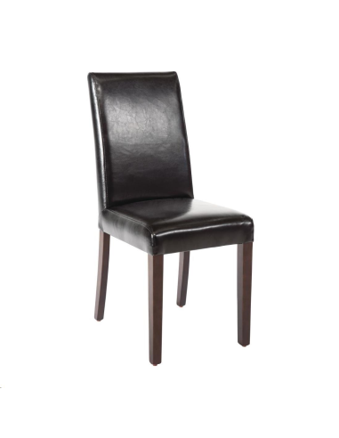 Chaises en simili cuir Bolero noire