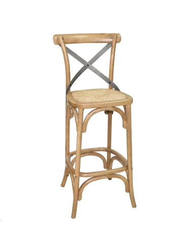 Tabouret de bar en bois avec dossie