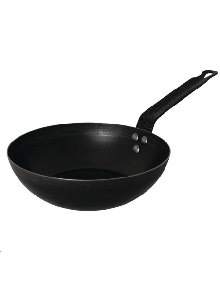 Wok en acier carbone Vogue 280mm