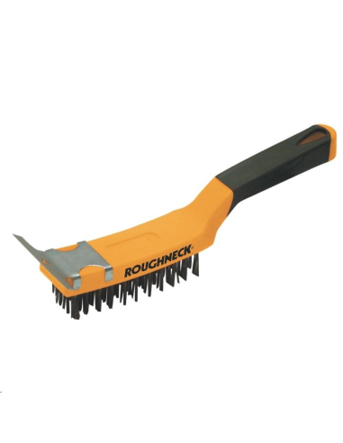 Brosse pour grill avec racloir