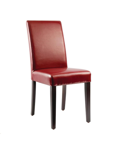 Chaises en simili cuir Bolero rouge