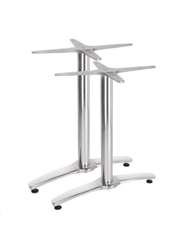 Pied de table double aluminium Bole