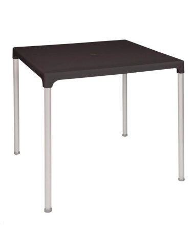 Table carrée avec pieds aluminium B