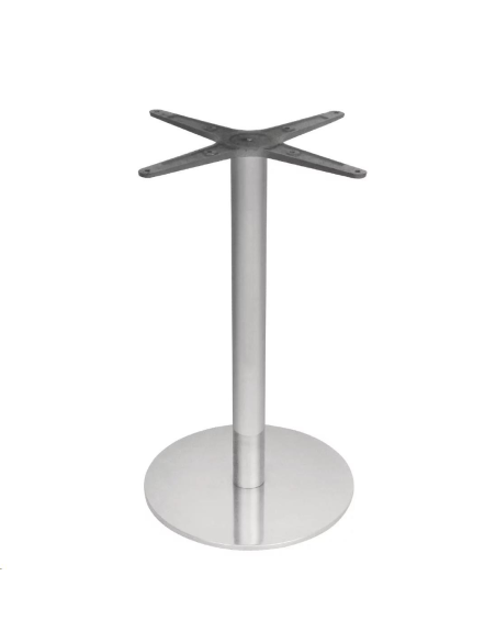 Pied de table rond en acier inoxyda