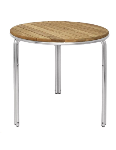 Table ronde en frêne et aluminium B