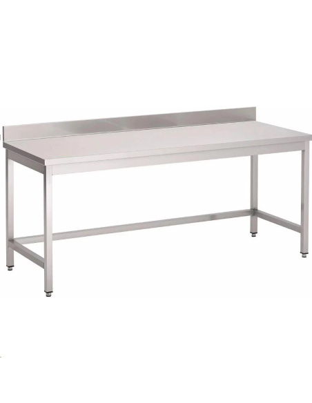 Table inox sans étagère basse avec 