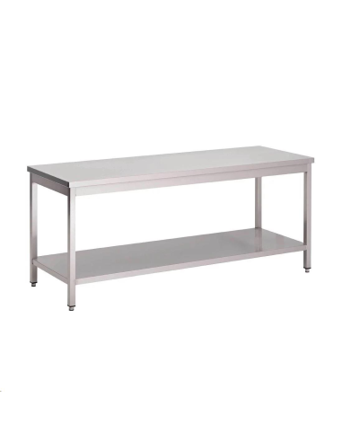 Table inox avec étagère basse Gastr