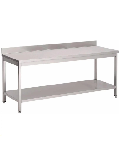 Table inox avec étagère basse et do