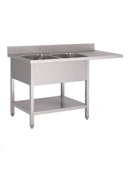 Plonge inox avec étagère basse et e