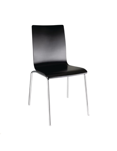 Chaise dossier carré noire Bolero l