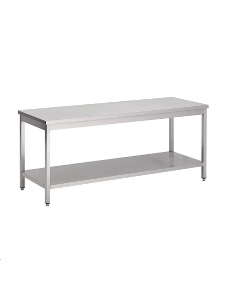 Table inox avec étagère basse Gastr