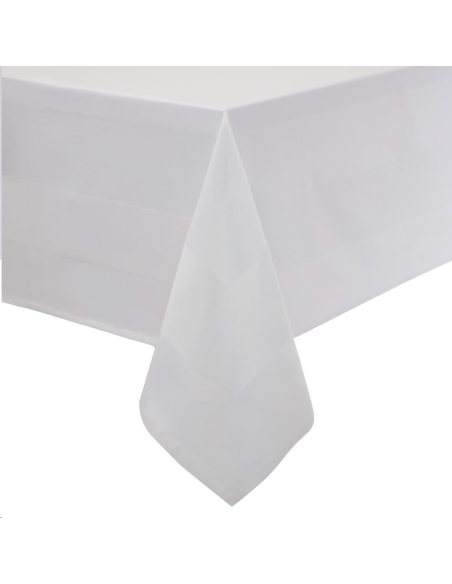 Nappe blanche bande de satin Mitre 