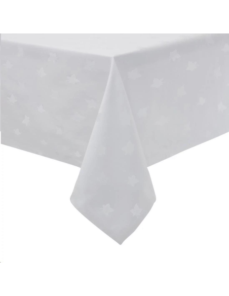 Nappe carrée blanche feuilles de li