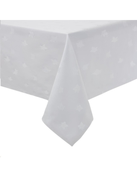 Nappe rectangulaire blanche feuille