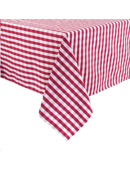 Nappe carrée à carreaux rouges en p