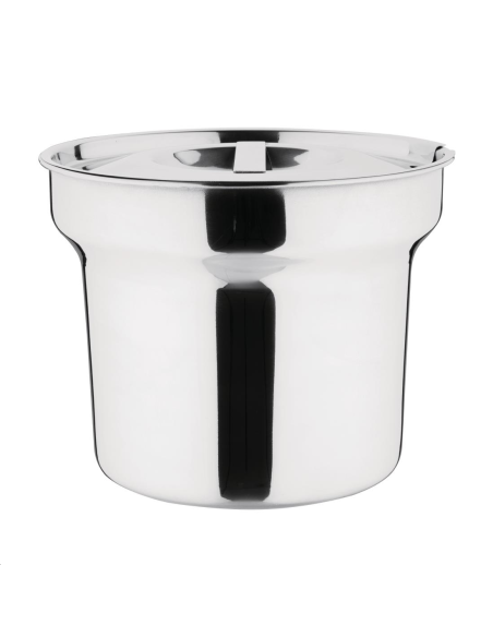 Pot à bain-marie rond avec couvercl