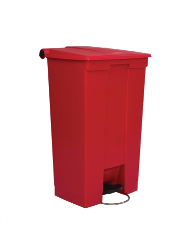 Conteneur à pédale Rubbermaid rouge