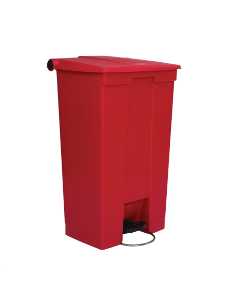 Conteneur à pédale Rubbermaid rouge