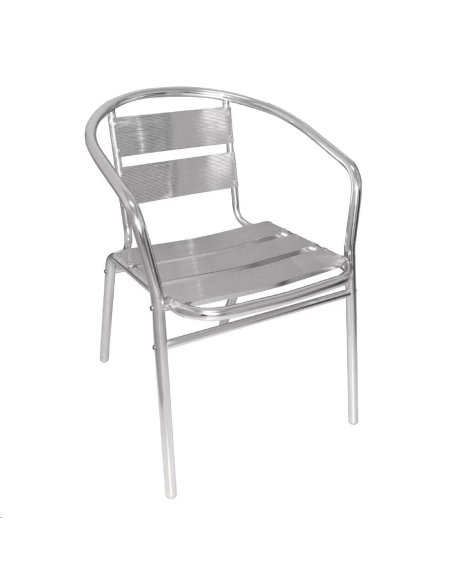 Fauteuils empilables en aluminium B