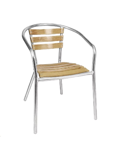 Fauteuils en frêne et aluminium Bol