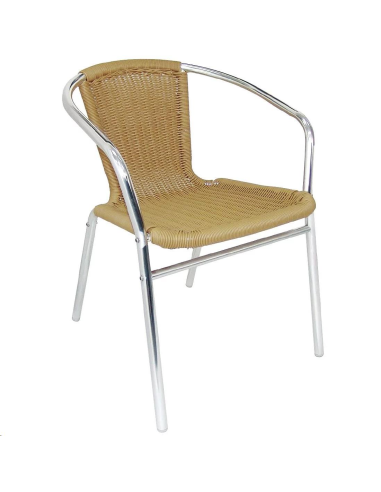 Fauteuils en rotin PE et aluminium 