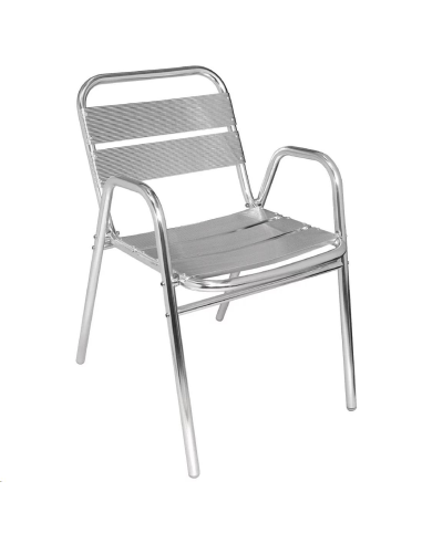 Fauteuils empilables en aluminium a